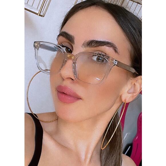 NEW GUCCI GG0184O Clear Gold Unisex Eyeglasses Frames - Picture 1 of 7